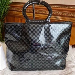 Celine Macadam Patent Hand Bag